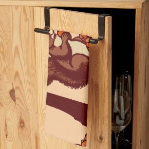 🐿️ Linge de Cuisine Écureuil d'Automne – Torchon