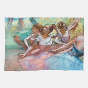 Linge De Cuisine Edgar Degas - Quatre ballerines sur scène