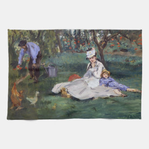 Linge De Cuisine Edouard Manet - La famille Monet dans leur jardin
