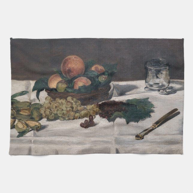 Linge De Cuisine Edouard Manet - Nature morte, fruits sur une table (Horizontal)