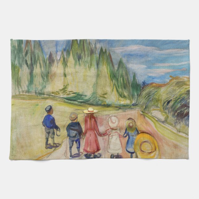 Linge De Cuisine Edvard Munch - La forêt Fairytale (Horizontal)