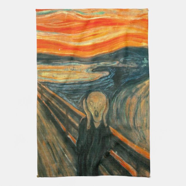 Linge De Cuisine EDVARD MUNCH - le cri perçant 1893 (Vertical)