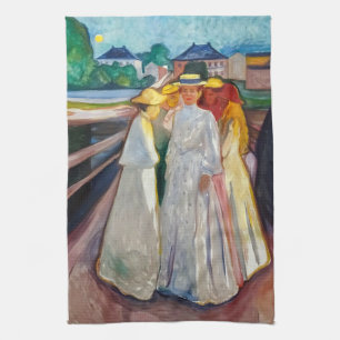 Linge De Cuisine Edvard Munch - Les filles sur le pont 1903