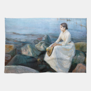 Linge De Cuisine Edvard Munch - Nuit d'été, Enger sur la plage