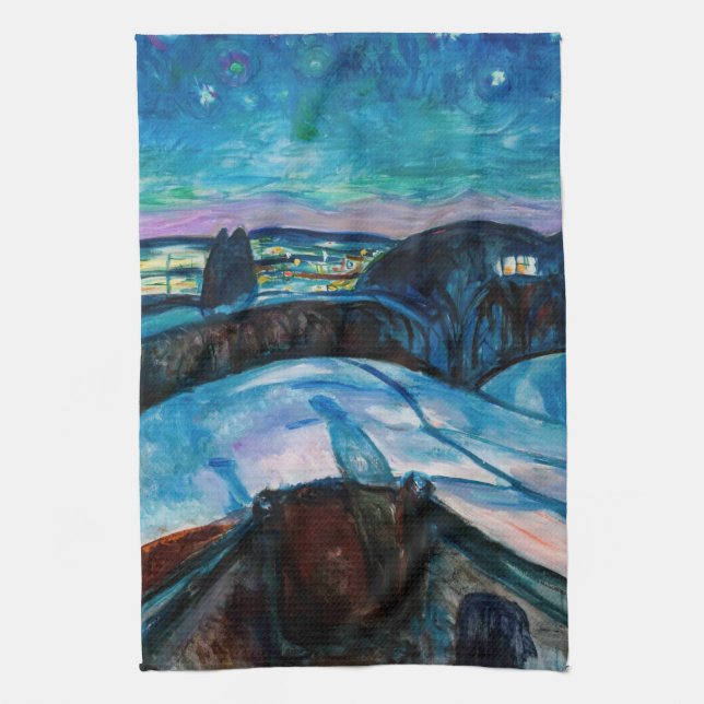 Linge De Cuisine Edvard Munch - Nuit étoilée 1922 (Vertical)