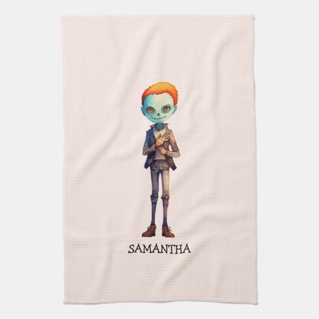 Linge De Cuisine Éffrayant, mais joli Zombie Kid - Adorable Macabre (Vertical)