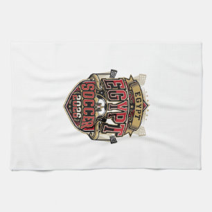 Linge De Cuisine Égypte Football 2026 Football Gras Typographie Pay