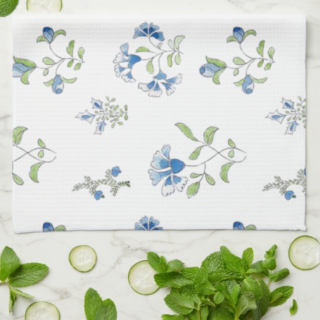 Linge De Cuisine El jardín en azules (Plié)