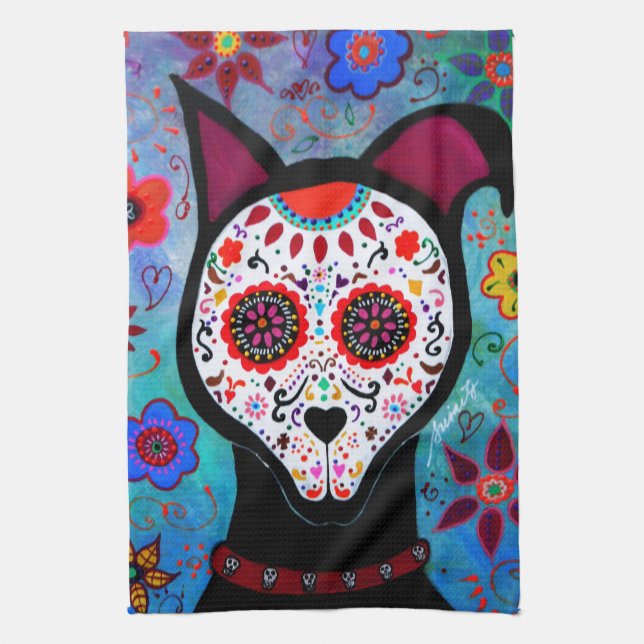 LINGE DE CUISINE EL PERRO DOG DIA DE LOS MUERTOS (Vertical)