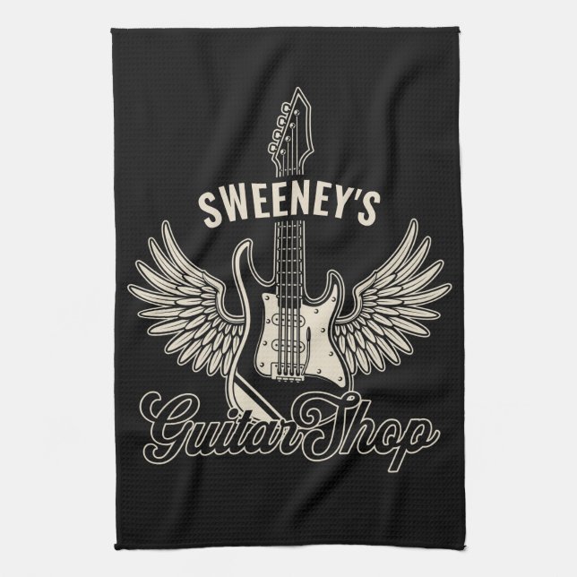 Linge De Cuisine Electric Wings Guitarist Personalized Guitar (Vertical)