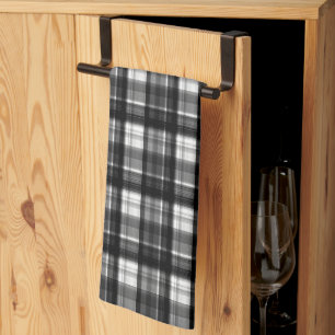 Linge De Cuisine Élégance Intemporelle : Tartan Noir Et Blanc Class