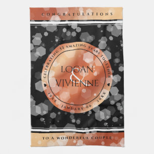 Linge De Cuisine Élégant 8ème 32ème anniversaire de Mariage de bron