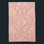 Linge De Cuisine Elegant Chic Floral Damask-Peach<br><div class="desc">Elegant vintage-inspirred floral damask design featuring chic monochrome light-on-dark pastel peach flowers,  leafy scrolls and swaging of delicate lacy ribbons. This pattern is seamless and can be scaled up or down.</div>