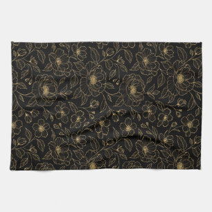 Linge De Cuisine Élégant floral sans couture de luxe