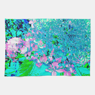 Linge De Cuisine Élégant Limelight rose et bleu Hydrangea
