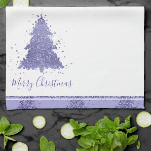 Linge De Cuisine Elegant Merry Christmas Charming Lavender Purple