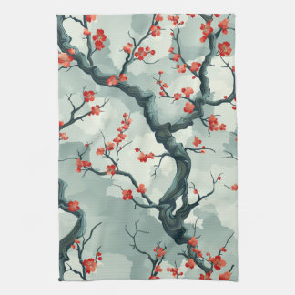 Linge De Cuisine Élégant Motif sans couture en fleur de cerisier (7
