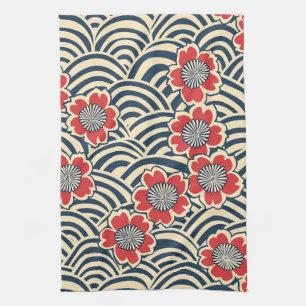 Linge De Cuisine Élégant Motif sans couture en fleur de cerisier (8