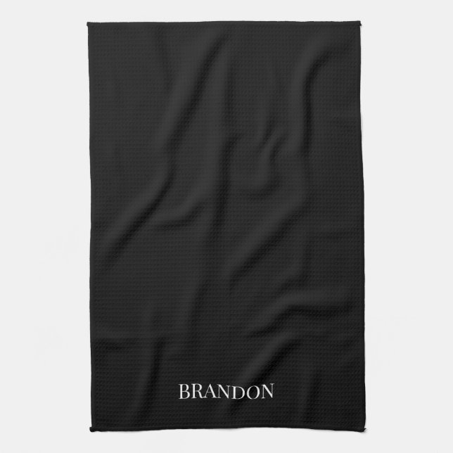 Linge De Cuisine Élégant noir blanc pour hommes Moderne Simple Chic (Vertical)