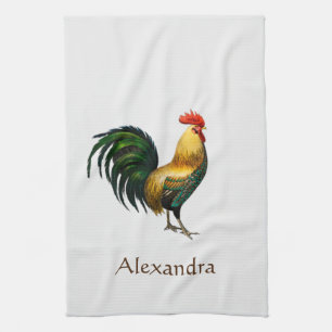 Linge De Cuisine Elégant Personnalisé Rooster de poulet Bain