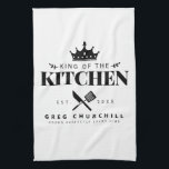 Linge De Cuisine Elégant Roi de la cuisine Moderne Personnalisé<br><div class="desc">Un cadeau parfait pour votre père,  grand-père,  frère ou tout homme important de votre vie ! Personnalisez facilement le vôtre chez vous !</div>