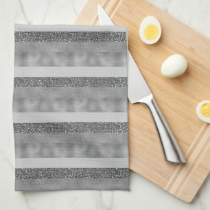 Linge De Cuisine Élégant Sliver Stripe