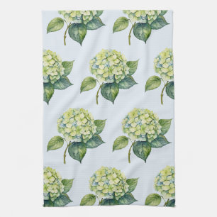 Linge De Cuisine Élégant Tendance Aquarelle Hydrangea Floral