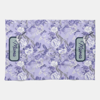Linge De Cuisine Élégante Chinoiserie Floral Lilac