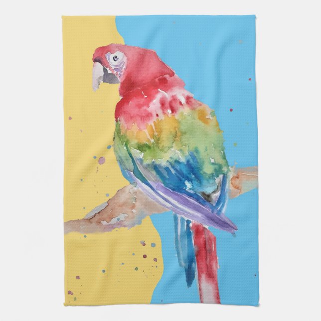 Linge De Cuisine Elégante couleur pastel pour perroquet macaw (Vertical)