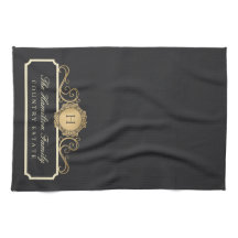 Élégante Maison familiale Monogramme Charcoal Kitc