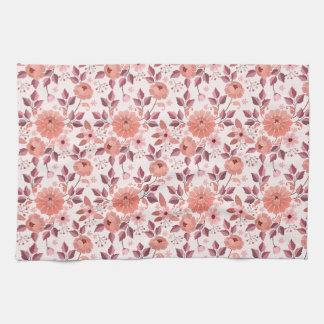 Linge De Cuisine Élégantes fleurs roses vintage rose