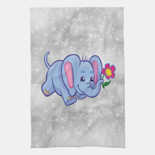 Linge De Cuisine Éléphant de dessin animé mignon