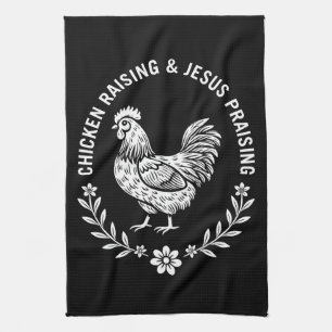 Linge De Cuisine Élevage de poulet et collecte de Jésus