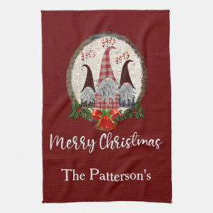 Linge De Cuisine Elfes tendance de Noël Gnomes Rouges