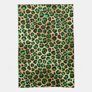 Linge De Cuisine Emerald and Gold Safari Series Design 8