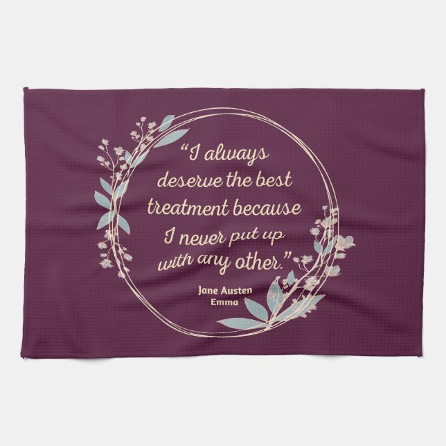 Linge De Cuisine Emma By Jane Austen Citation II - Style mignon (Horizontal)