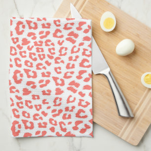 Linge De Cuisine Empreinte de léopard de corail