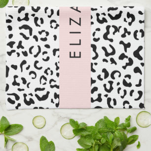 Linge De Cuisine Empreinte de léopard, Spots, Noir Et Blanc, Votre 