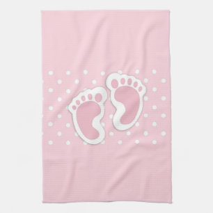 Linge De Cuisine Empreintes Bébé Rose Cute