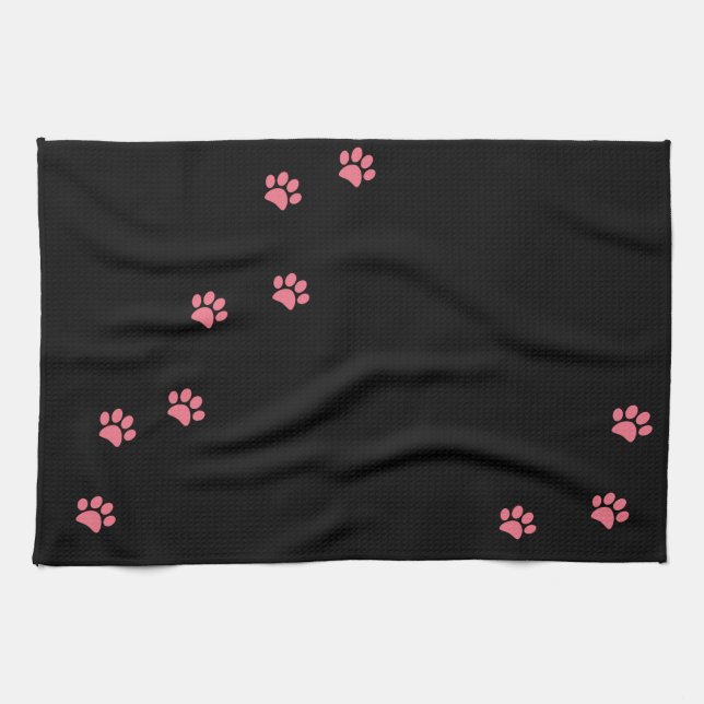 Linge De Cuisine Empreintes de pattes (Horizontal)