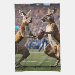 Linge De Cuisine "En action : Kangaroos joue aux règles australienn