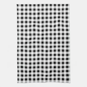 Linge De Cuisine en vichy noir et blanc