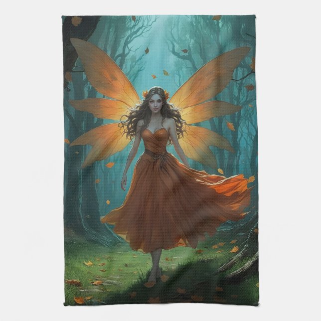 Linge De Cuisine Enchanted Autumn Fairy Thanksgiving Fantasy Art (Vertical)