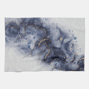 Linge De Cuisine Encre alcoolique bleu foncé