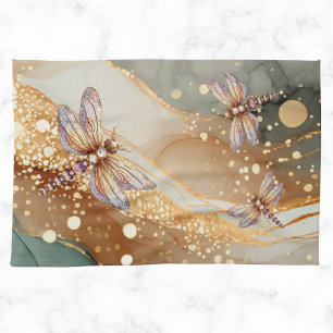 LINGE DE CUISINE ENCRE D'ALCOOL ET DRAGONFRE DE BIJOUX