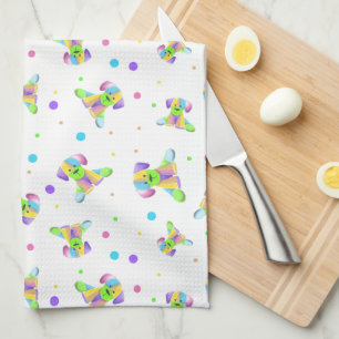 Linge De Cuisine enfants arc-en-ciel chien chiot pois couleurs vive