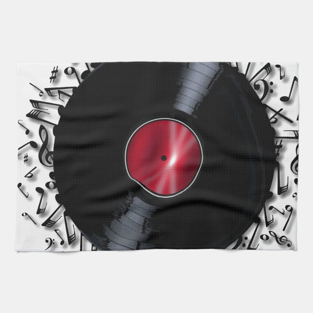 Linge De Cuisine Enregistrement de notes musicales (Horizontal)