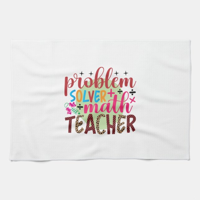 Linge De Cuisine Enseignant Problème d'art Solveur Math Enseignant (Horizontal)