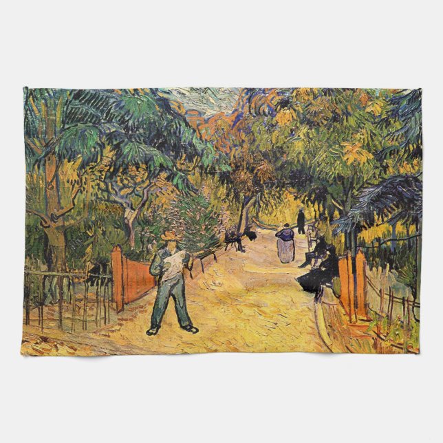 Linge De Cuisine Entrée du parc public par Vincent van Gogh (Horizontal)