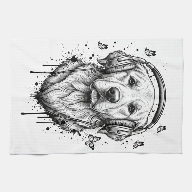 Linge De Cuisine Entreprise de Chien (Horizontal)